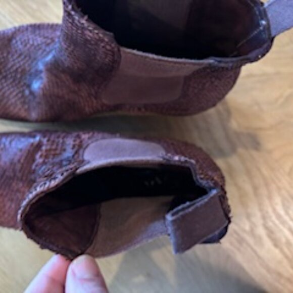 SHOTO Brick Red Western Chelsea Leather Boots - Picture 10 of 14